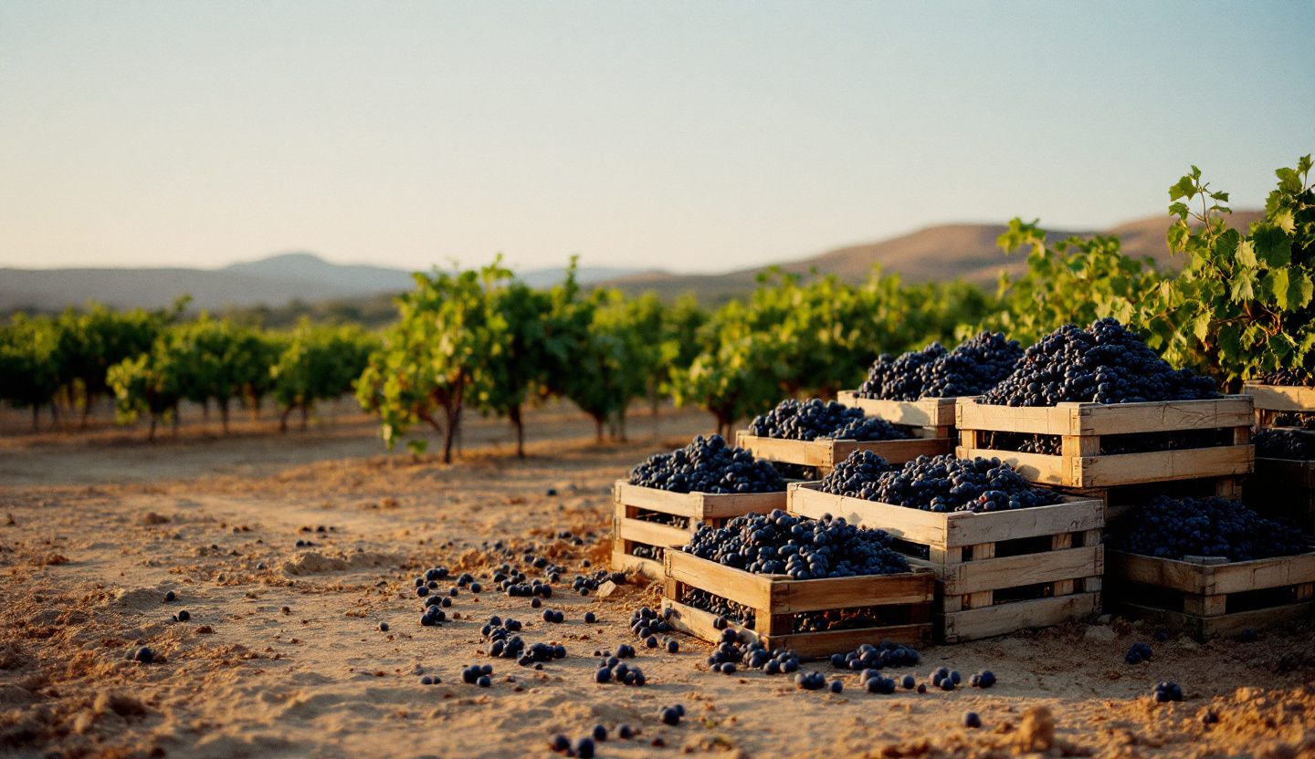 Vineyard landscape in the Limassol wine region of Cyprus
