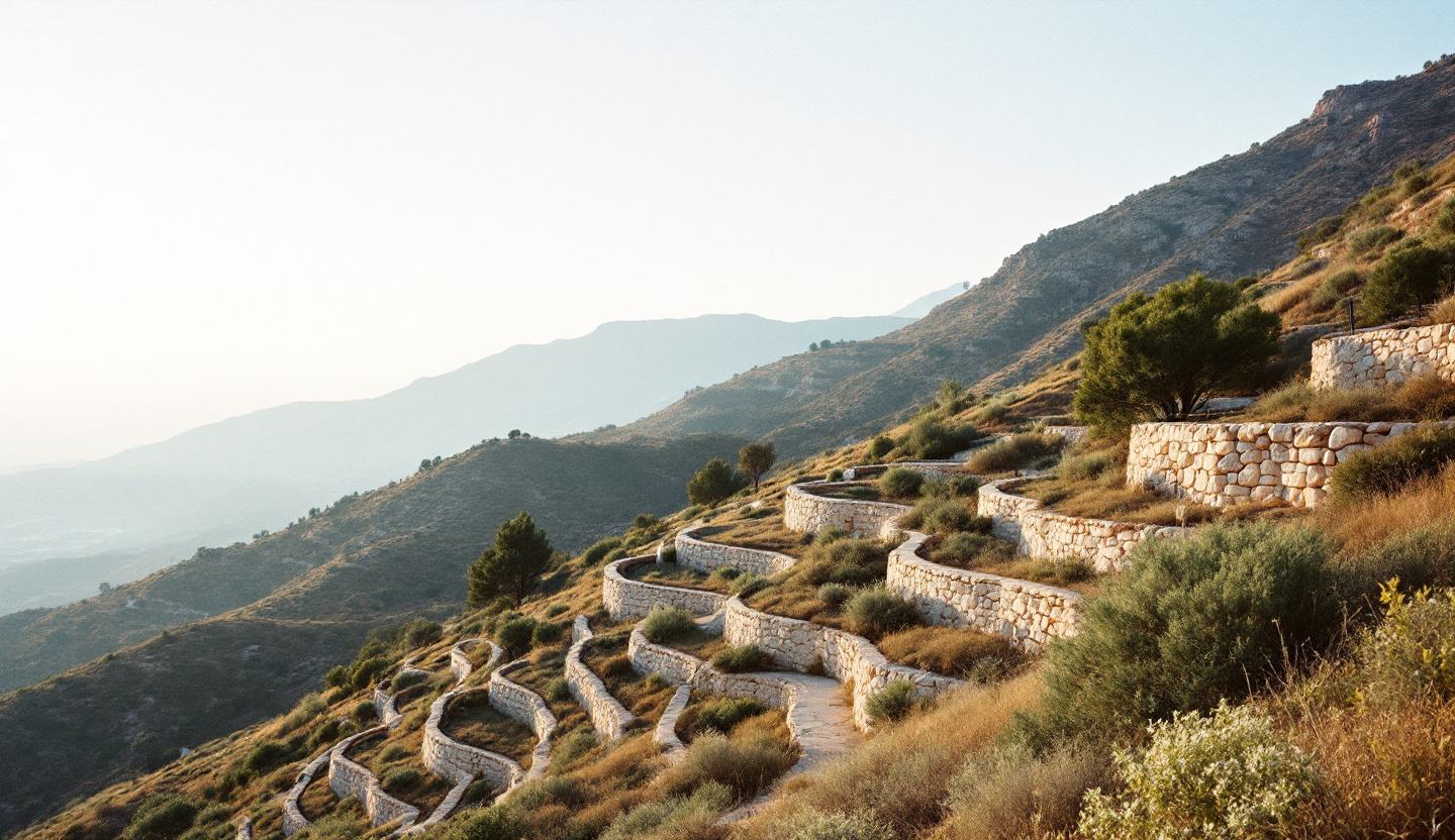 Vineyard landscape in the Paphos wine region of Cyprus