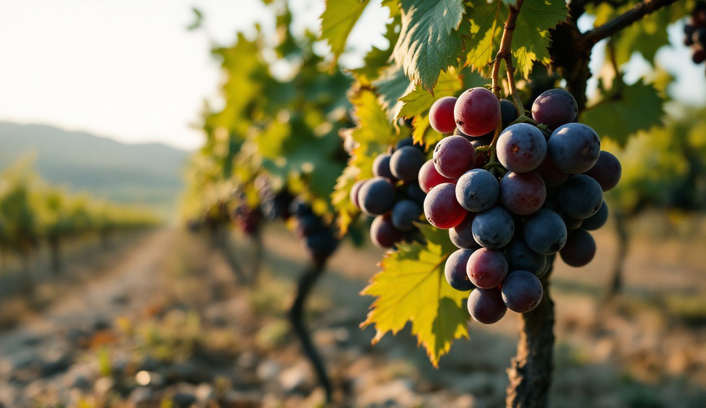 Vineyard landscape in the Paphos wine region of Cyprus