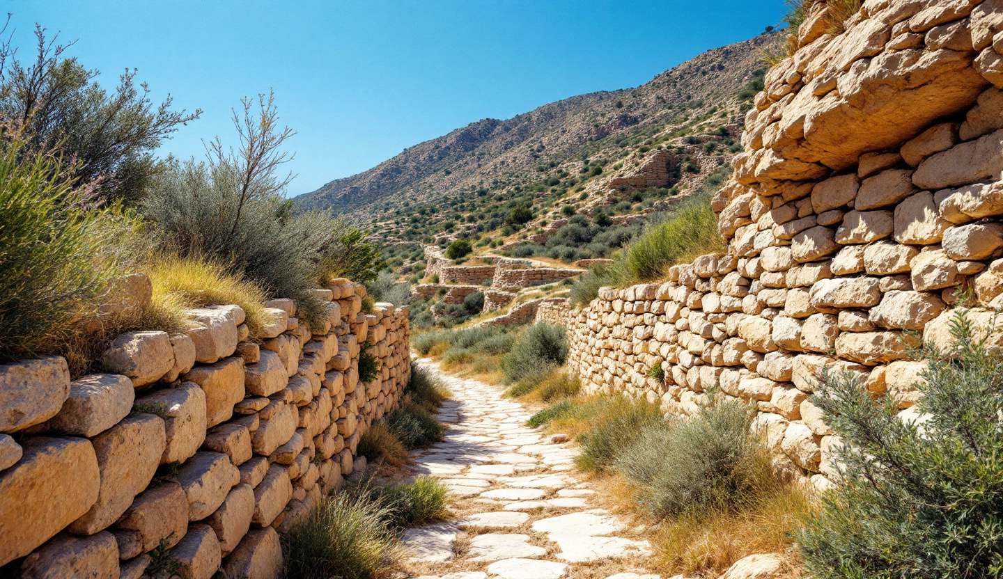 Vineyard landscape in the Paphos wine region of Cyprus