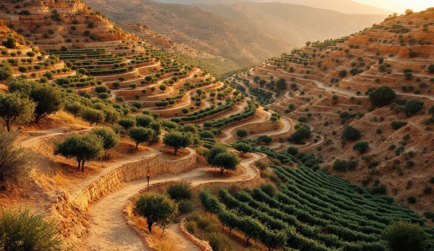 Vineyard landscape in the Limassol wine region of Cyprus