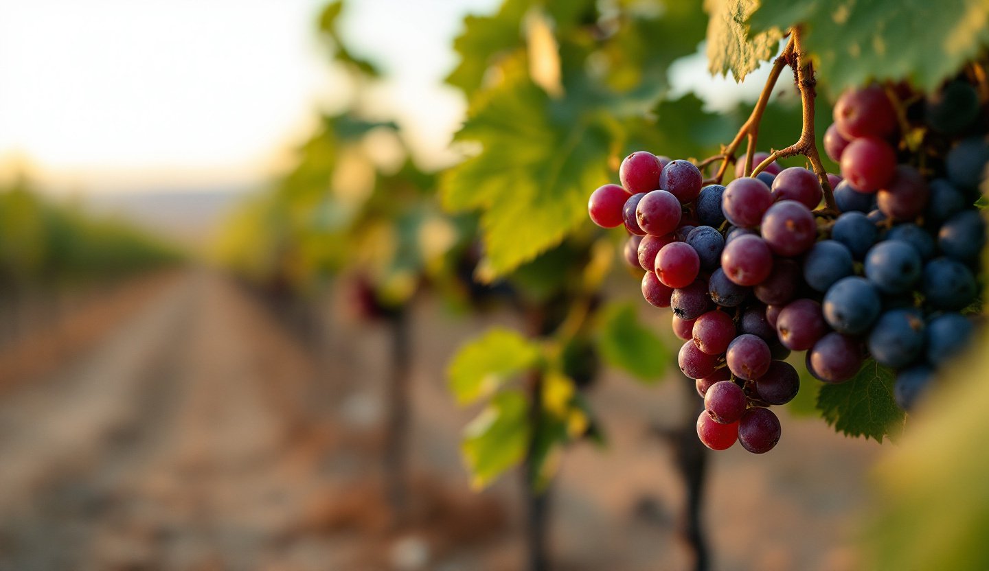 Vineyard landscape in the Limassol wine region of Cyprus