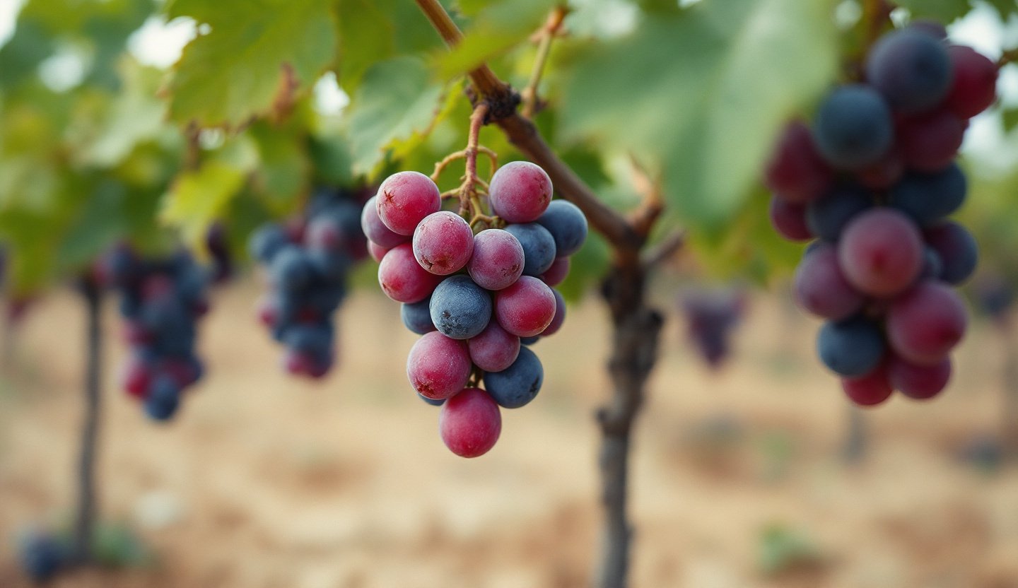 Vineyard landscape in the Nicosia wine region of Cyprus